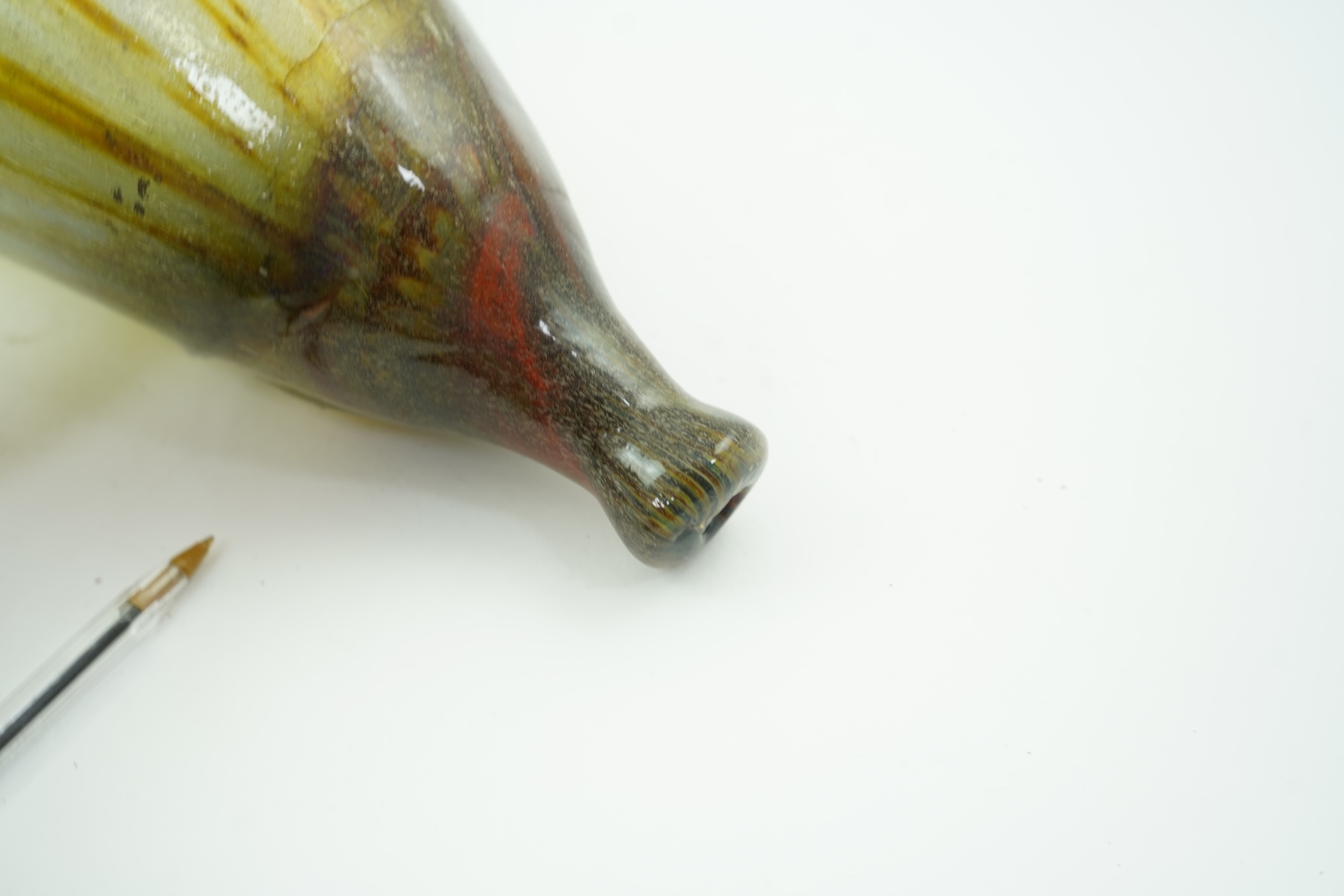 Samuel J. Herman (Mexican/American/British, 1936-2020): A freeform studio glass bottle vase